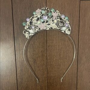 Disney Silver Tiara with Green and Purple Gems